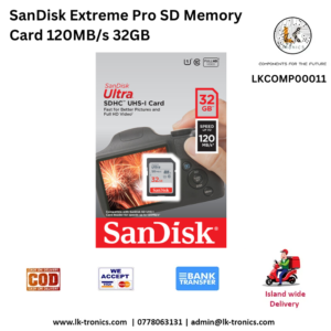 SanDisk 32GB Extreme Pro SD Memory Card 120MB/s