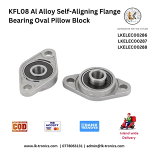 KFL08 Oval Flange Pillow Block Bearing with 8mm, 10mm, or 12mm bore size
