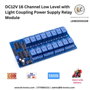 DC12V 16 Channel Low Level with Light Coupling Power Supply Relay Module