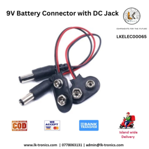 9V Battery Connector with DC Jack