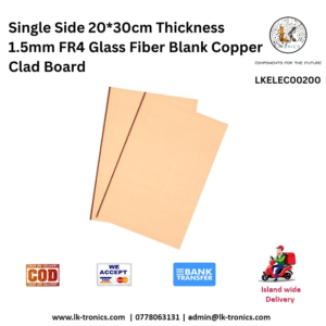 Single Side 20*30cm Thickness 1.5mm FR4 Glass Fiber Blank Copper Clad Board