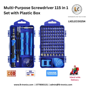 Multi Purpose Screwdriver 115 in 1 Set with Plastic Box