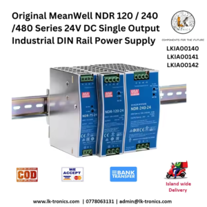 iginal MeanWell NDR 120 / 240 /480 Series 24V DC Single Output Industrial DIN Rail Power Supply