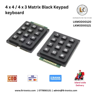 4 x 4 / 4 x 3 Matrix Black Keypad keyboard