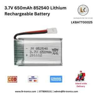 3.7V 650mAh 852540 Lithium Rechargeable Battery