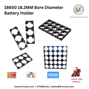18650 18.2mm battery holder with gold-plated contacts for secure power in DIY projects