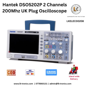 Hantek DSO5202P 2 Channels 200Mhz UK Plug Oscilloscope