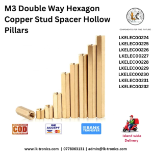 M3 Double Way Hexagon Copper Standoff Spacers for PCBs and electronics