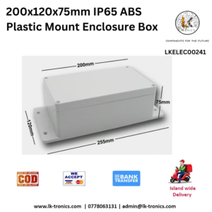 200x120x75mm IP65 ABS Plastic Mount Enclosure Box