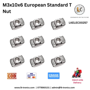 M3x10x6 European Standard T-Nut for aluminum profiles and CNC applications