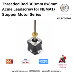 300mm 8x8mm Acme Leadscrew