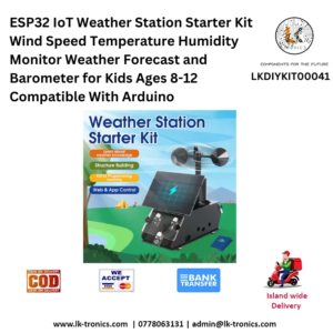 ACEBOTT ESP32 IoT Weather Station Starter Kit Wind Speed Temperature Humidity Monitor Weather Forecast and Barometer for Kids Ages 8-12 Compatible With Arduino
