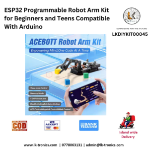 ACEBOTT ESP32 Programmable Robot Arm Kit for Beginners and Teens Compatible With Arduino